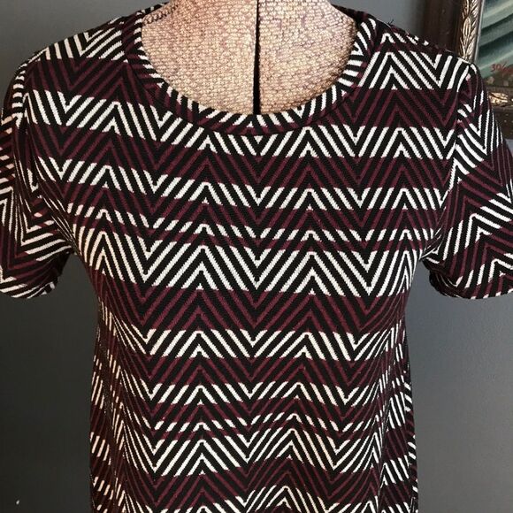 Zara stripe zigzag double knit textured midi, S - Picture 2 of 6